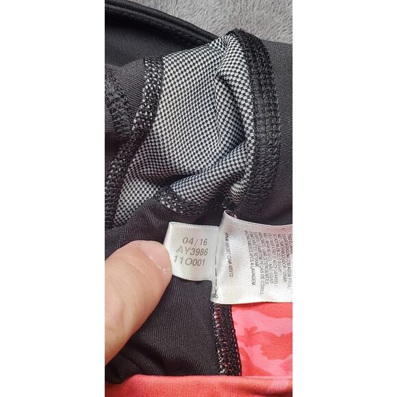 ADIDAS Climalite Women's Sz S Fitness Cropped Leggings Capri Pants Black Pink - Picture 5 of 8